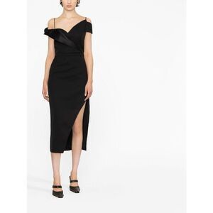Alexander McQueen Off-The-Shoulder Midi-Dress